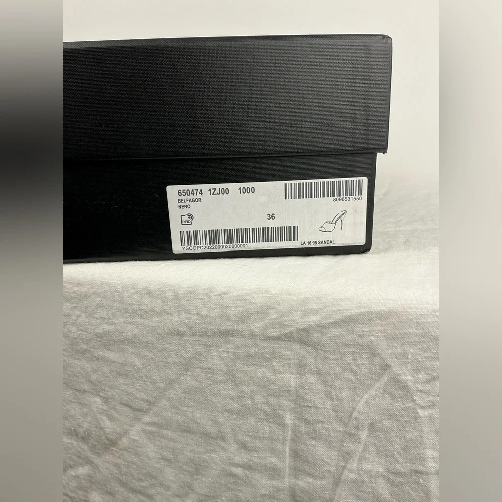 SAINT LAURENT LA 16 LEATHER 105 MULES - Picture 14 of 14